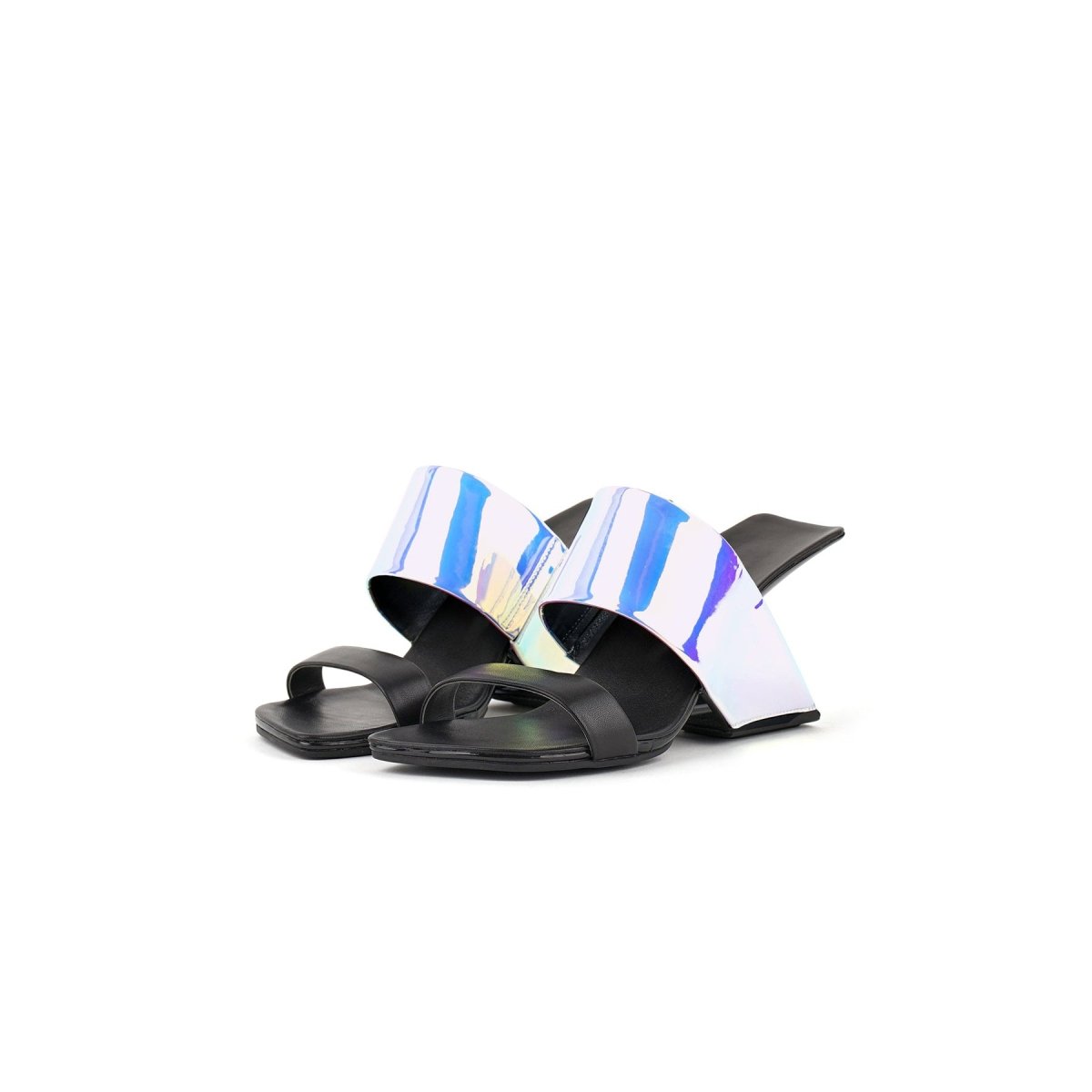 colorful slip on mules all black 6