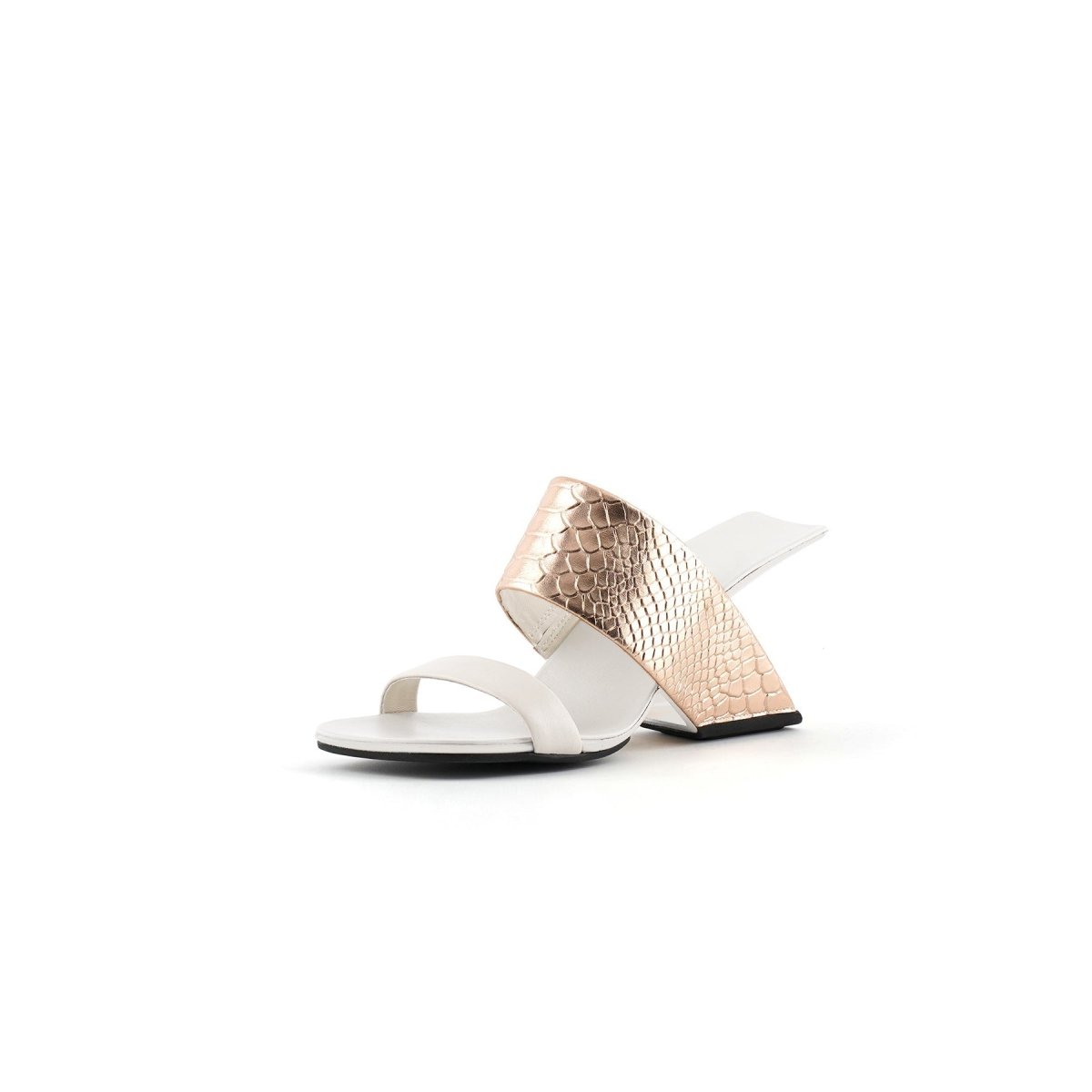 colorful slip on mules all gold 2