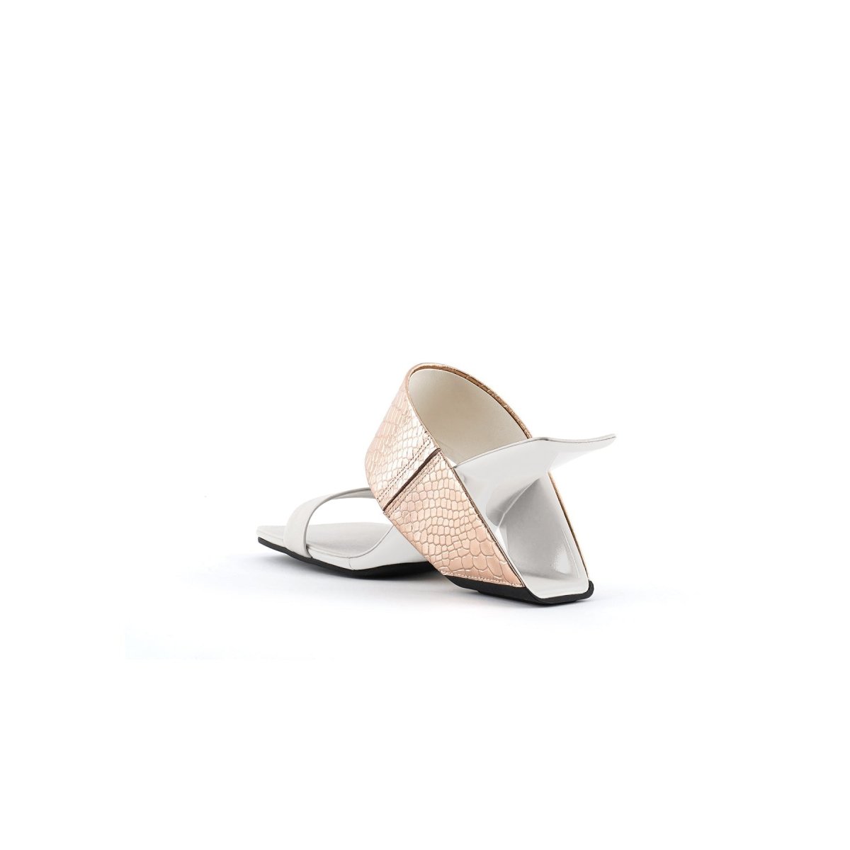 colorful slip on mules all gold 4