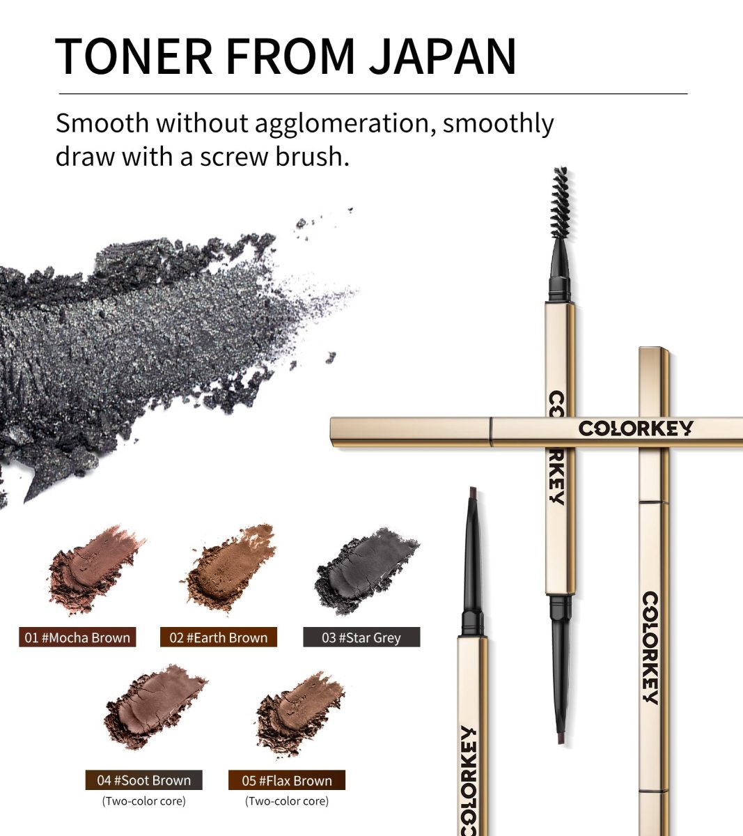 Colorkey Waterproof Dual - ended Sketch Eyebrow Pencil