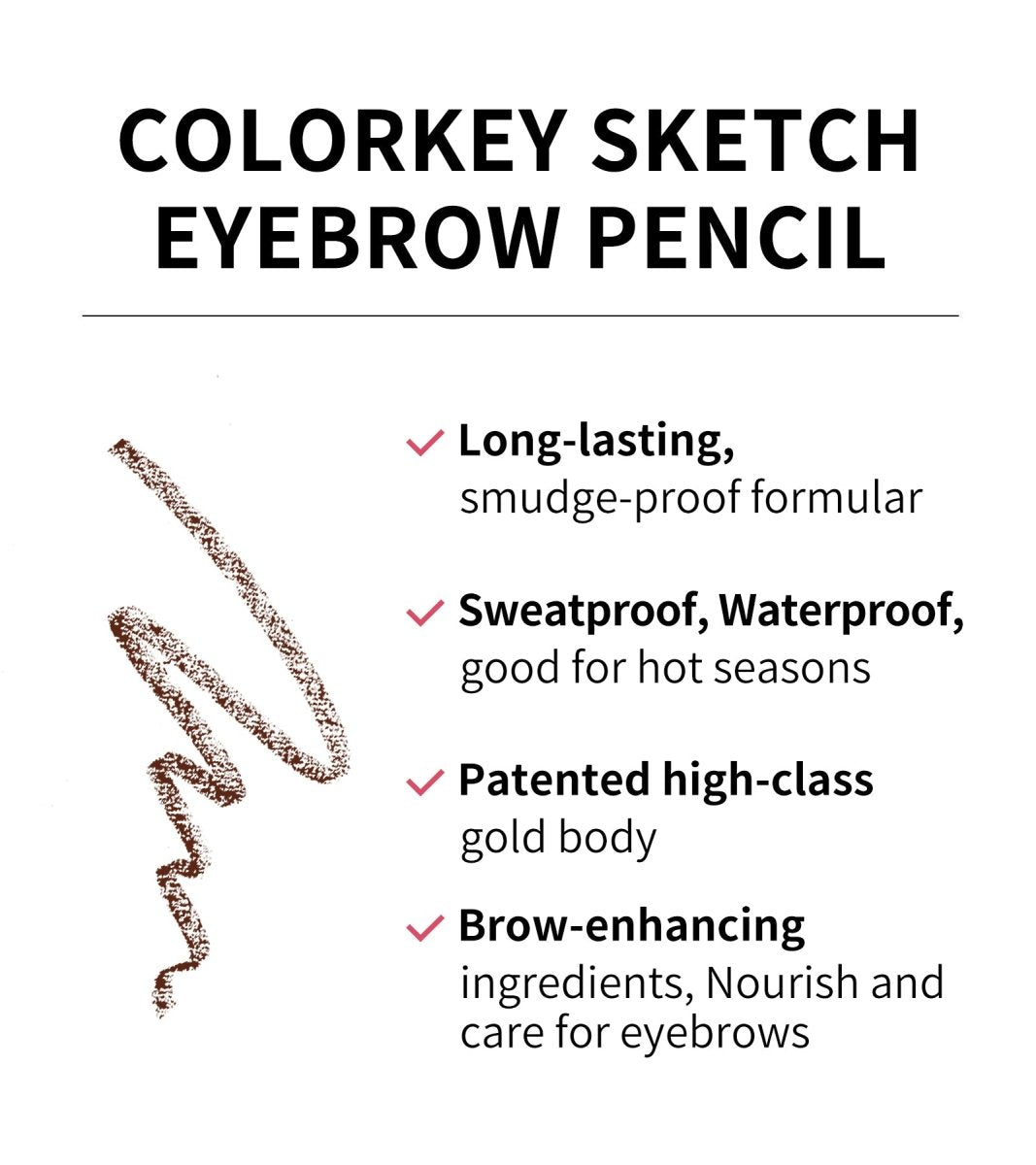 Colorkey Waterproof Dual - ended Sketch Eyebrow Pencil