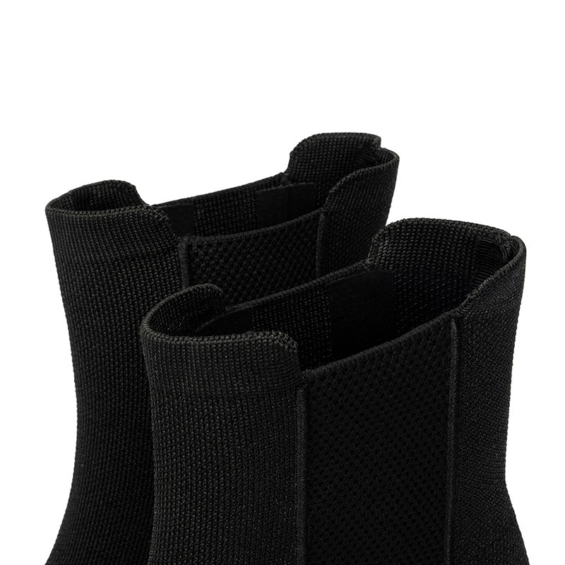 comfortable block heel chelsea boots all black 5