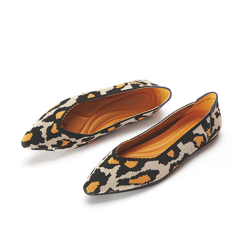comfortable leopard print pointed toe flats all leopard 2