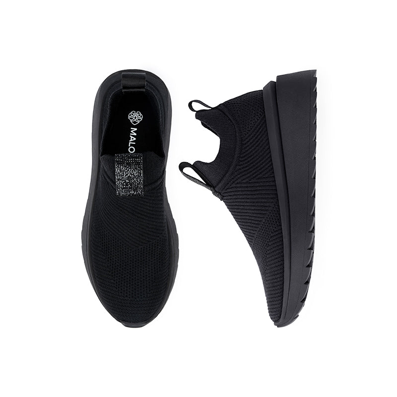 comfortable slip on lightweight walking shoes all black 4