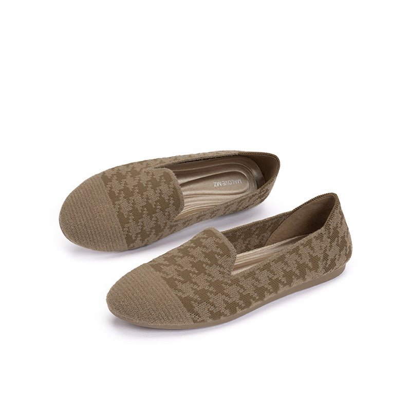 Comfortable Slip On Round Toe Flat Loafers - 0cm