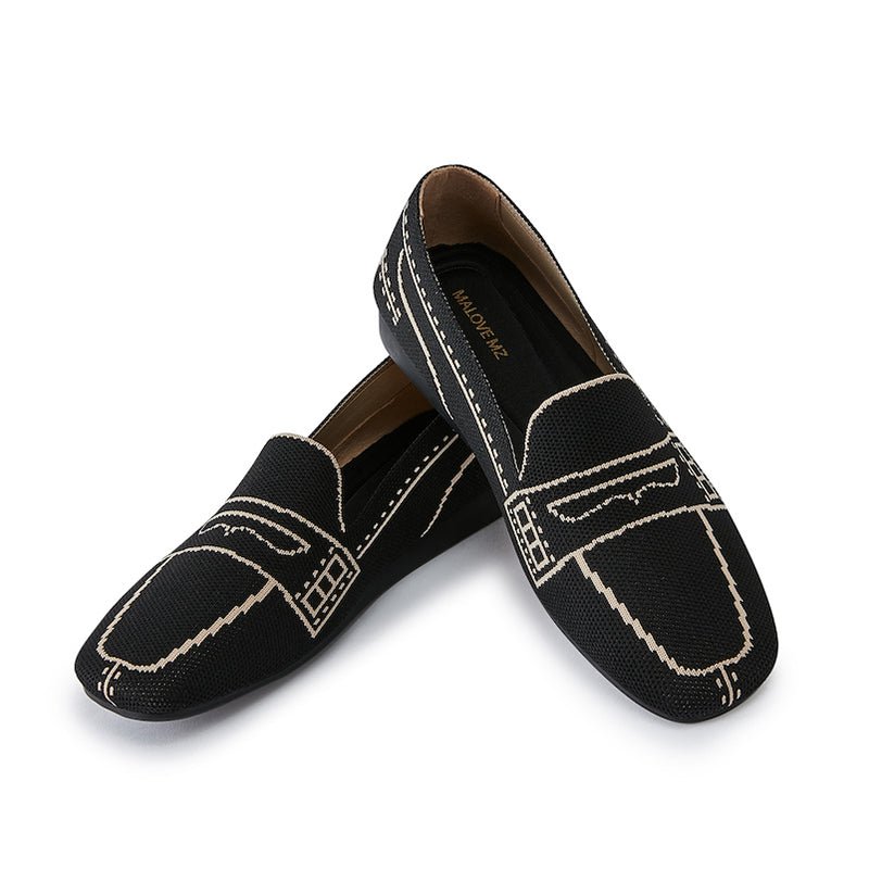 Comfortable Slip On Square Toe Loafers - 0cm