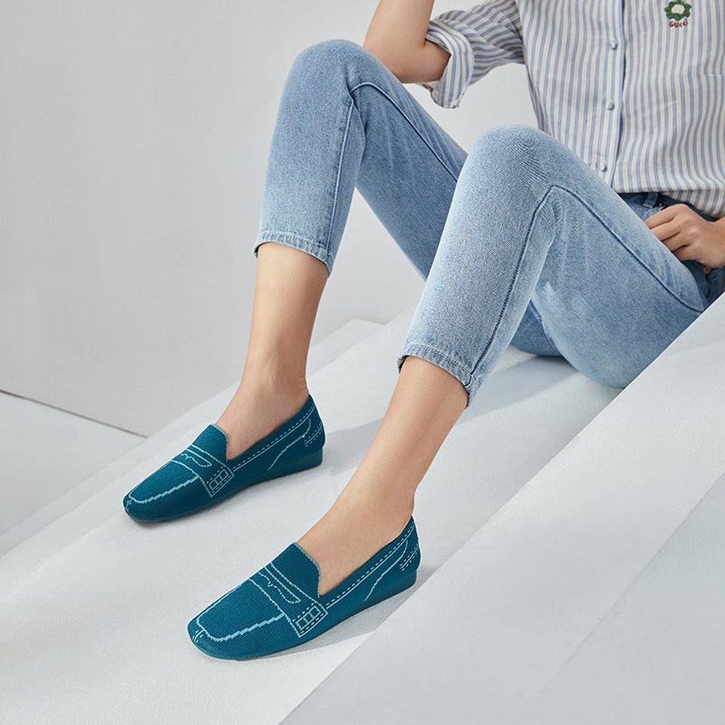 Comfortable Slip On Square Toe Loafers - 0cm