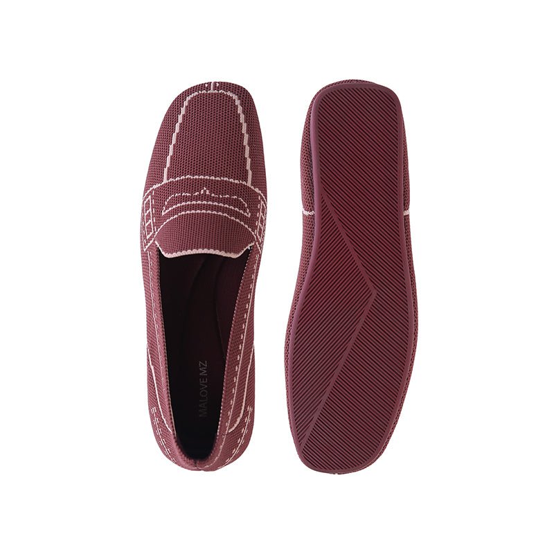 Comfortable Slip On Square Toe Loafers - 0cm