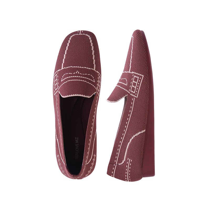 Comfortable Slip On Square Toe Loafers - 0cm