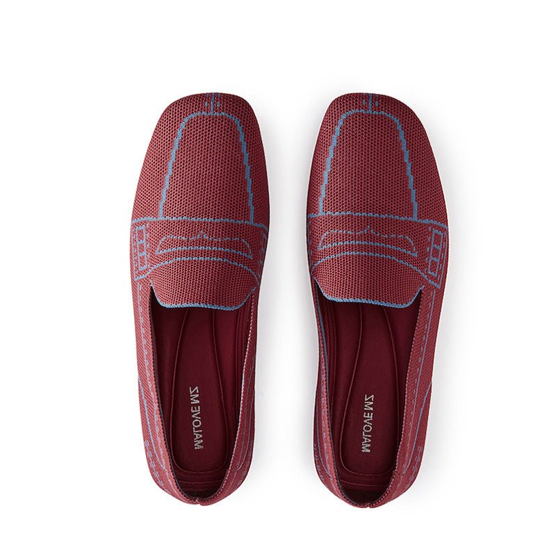 Comfortable Slip On Square Toe Loafers - 0cm