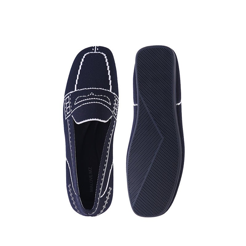 Comfortable Slip On Square Toe Loafers - 0cm