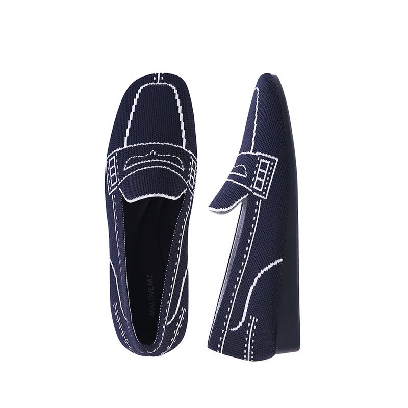 Comfortable Slip On Square Toe Loafers - 0cm