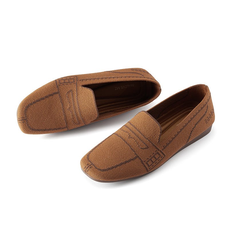 Comfortable Slip On Square Toe Loafers - 0cm
