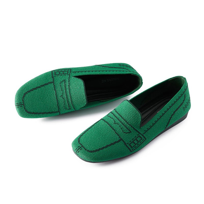 Comfortable Slip On Square Toe Loafers - 0cm