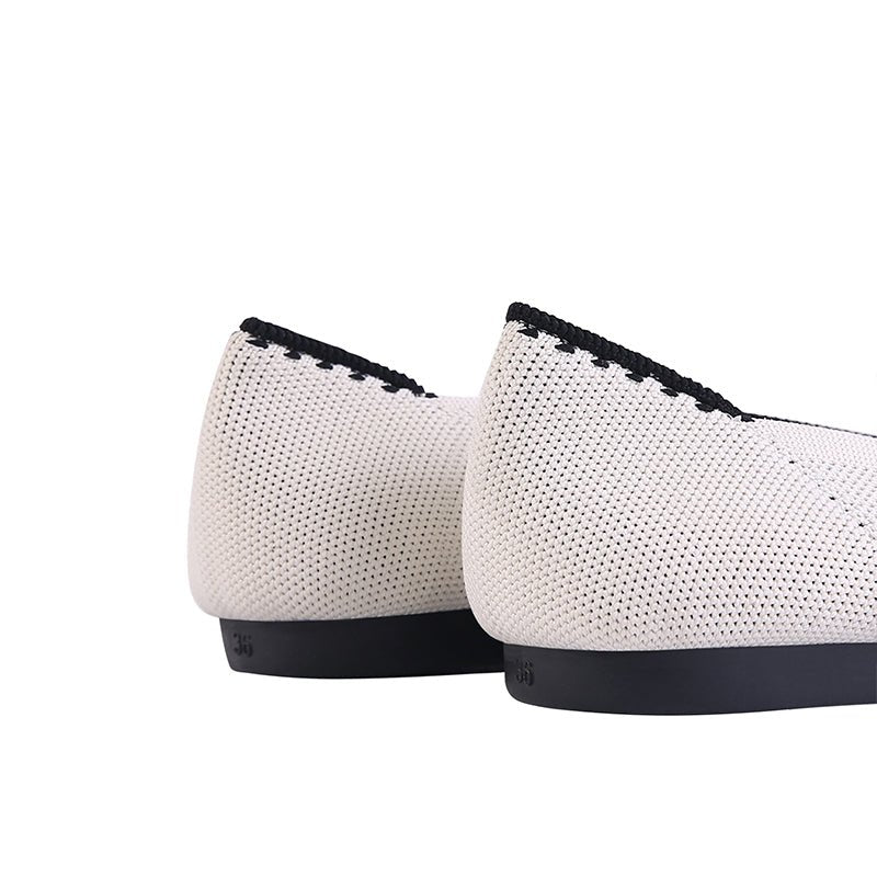 Comfortable Tweed Pointed Toe Flats - 0cm