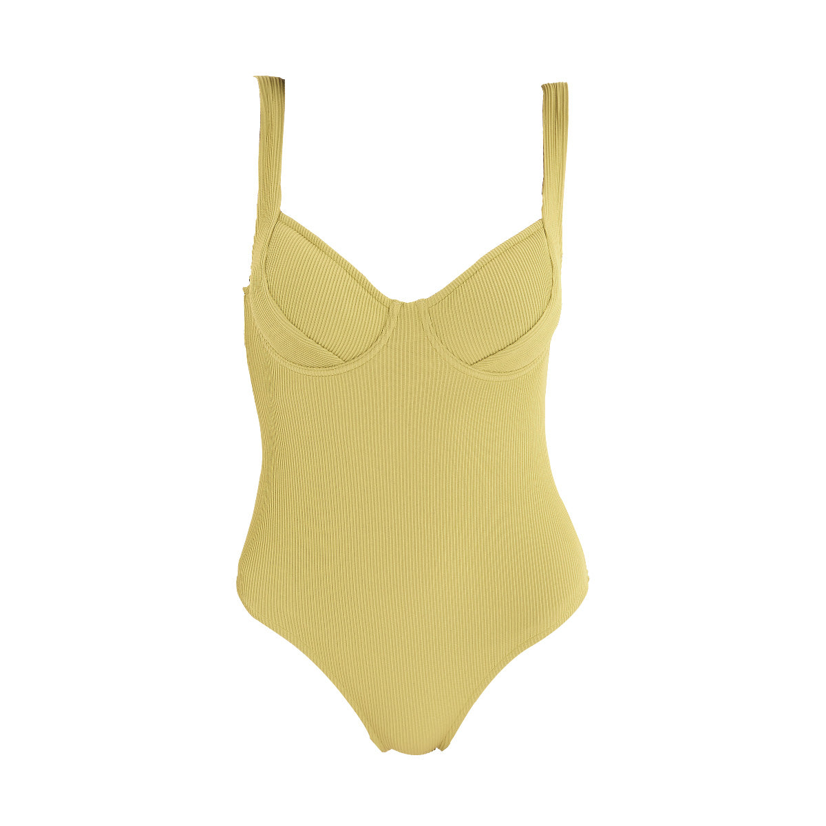 comfortable underwired one piece swimsuit all mustard 4