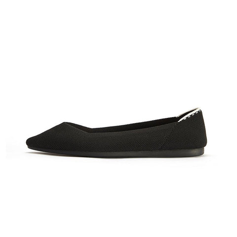 Comfortable Woven Pointed Toe Work Flats