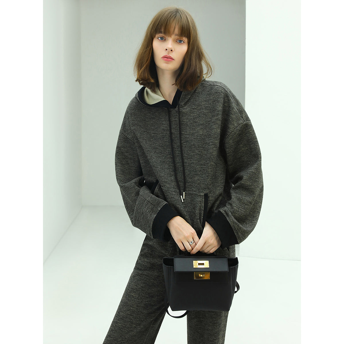 comfy knitted charcoal hooded sweater all charcoal 3