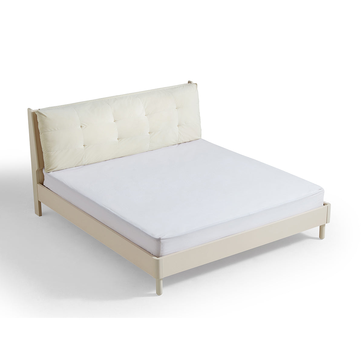 comfy master bed with mattress set all white 11