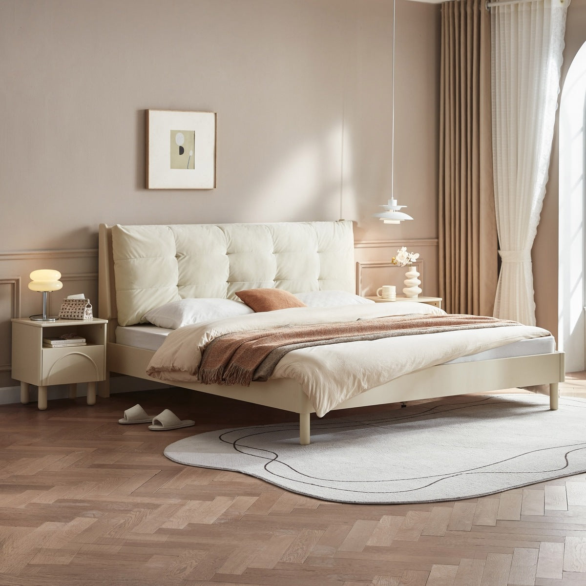 comfy master bed with mattress set all white 2