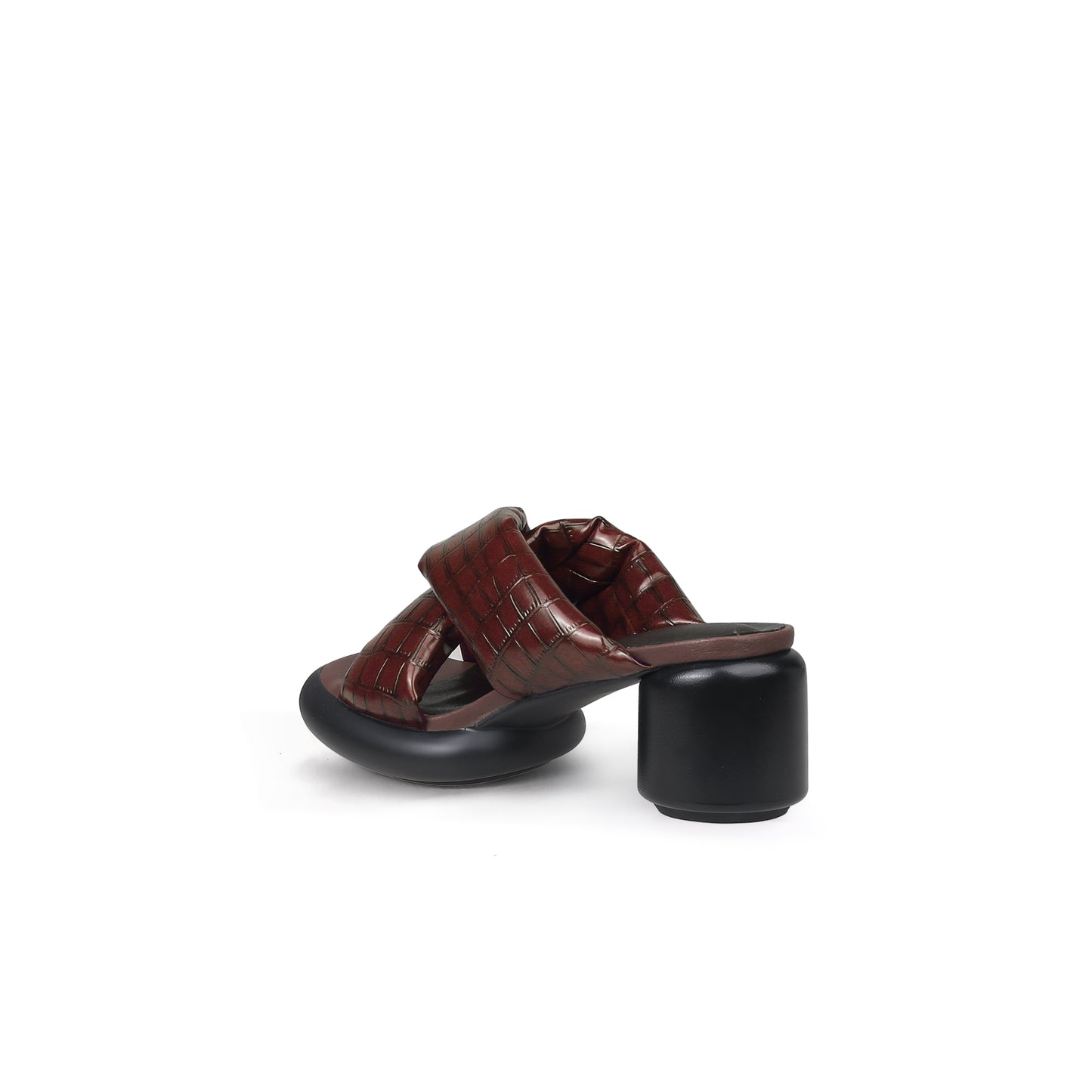 comfy open toe criss cross mules all brown 4