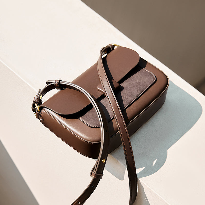 compact coffee leather box shoulder bag all 3