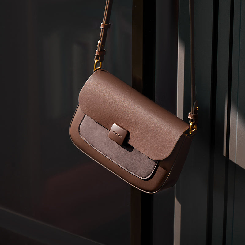 compact coffee leather box shoulder bag all 5