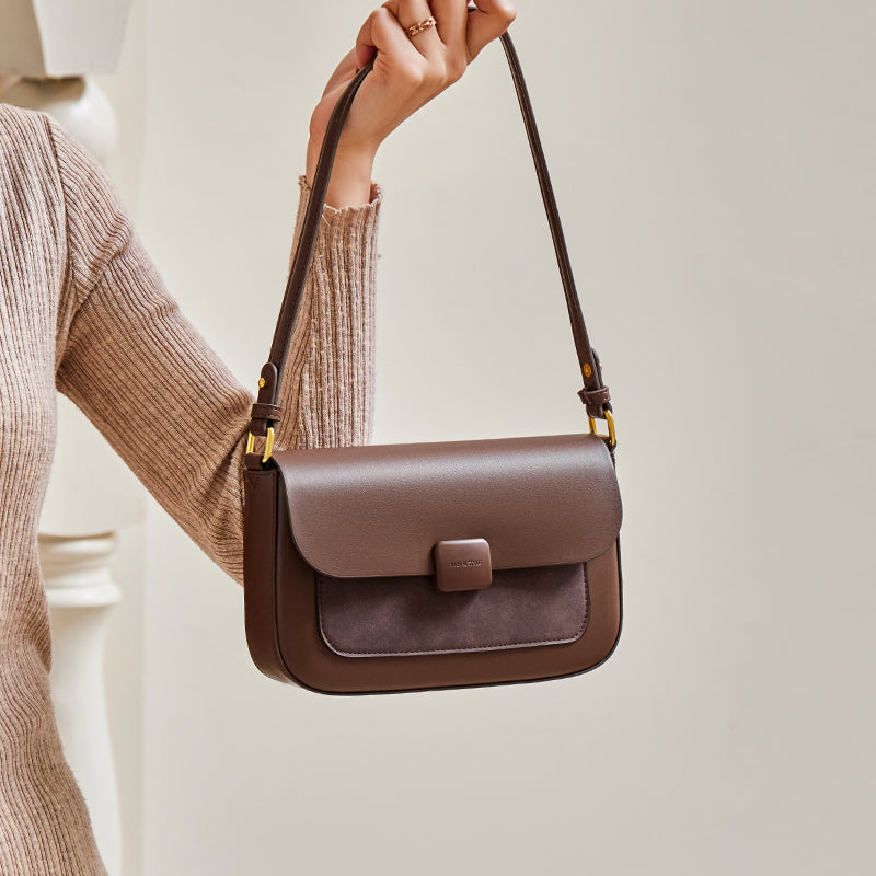 compact coffee leather box shoulder bag all 7