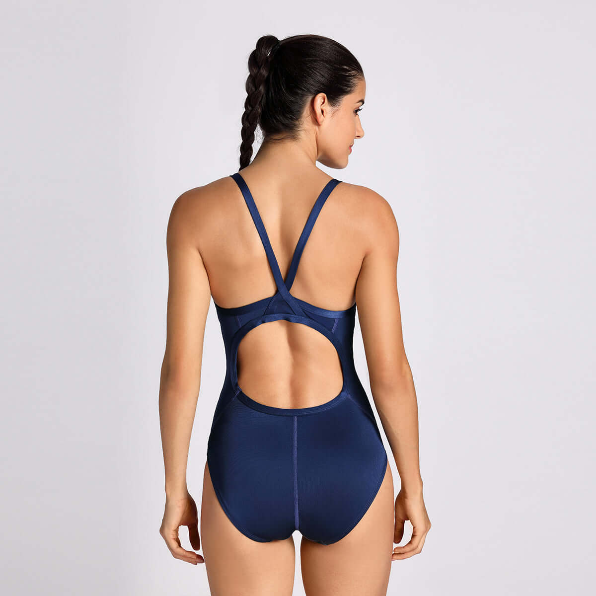competitive athletic racerback training one piece swimsuit all navy 3