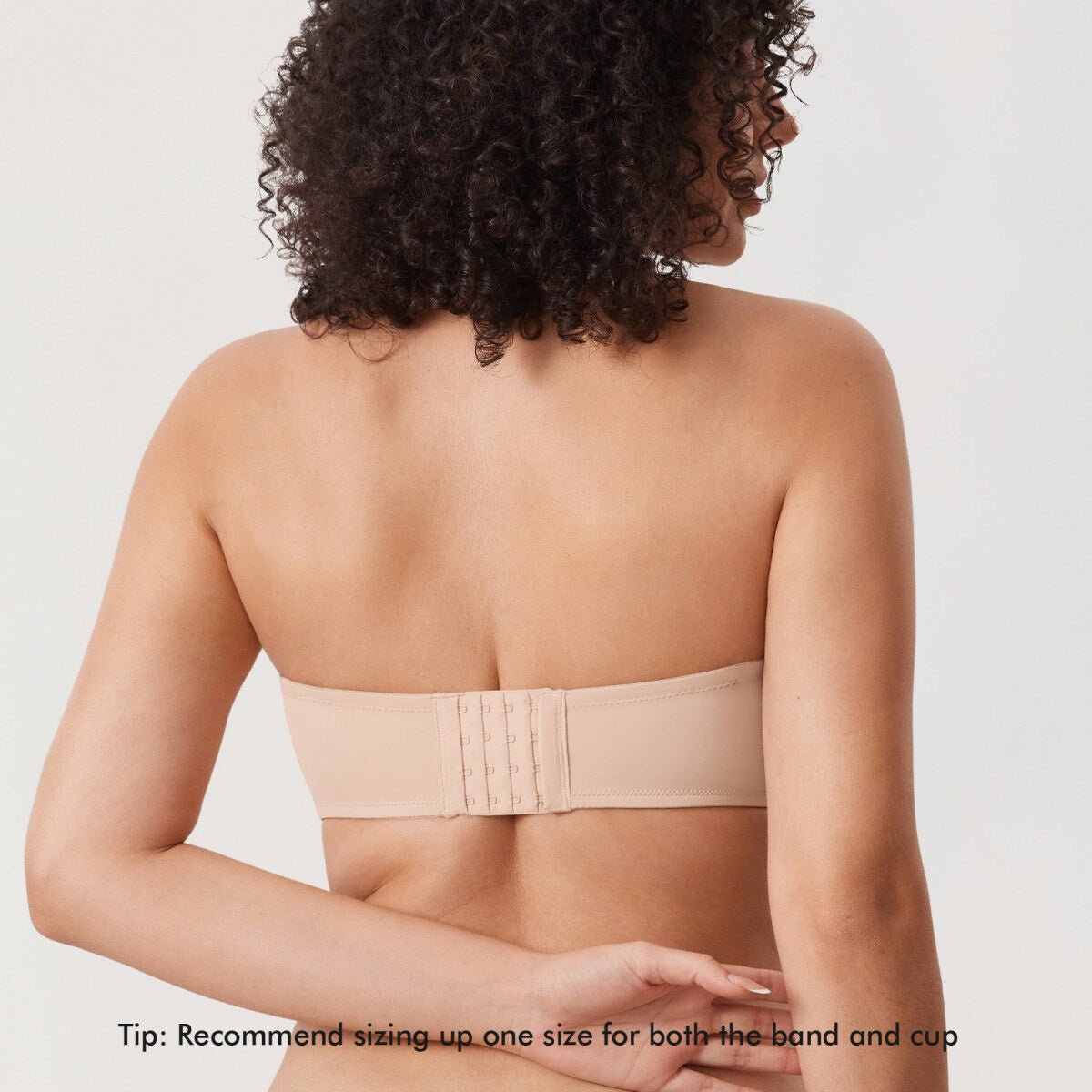 Confishape Strapless Full Coverage Plus Size Underwire Bra