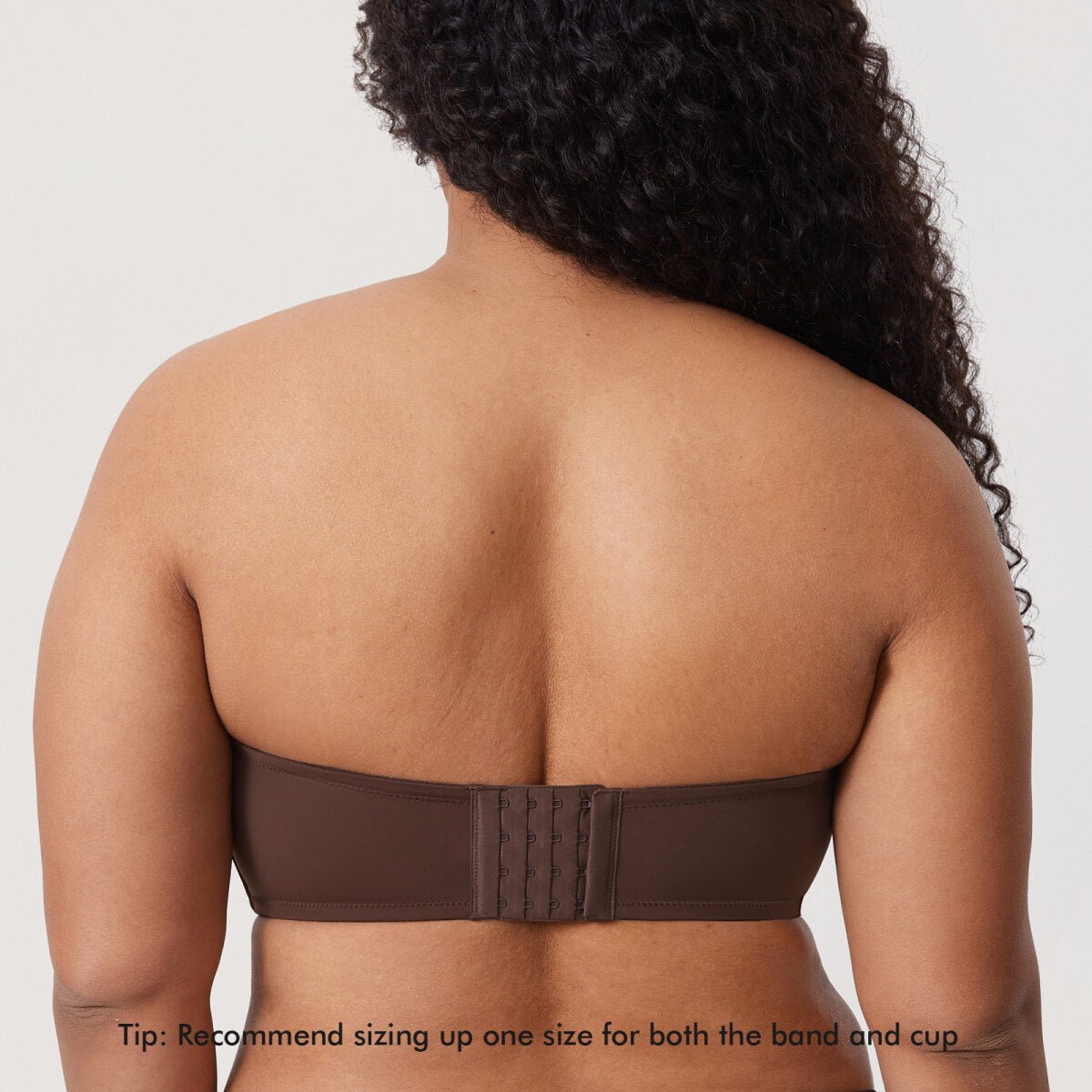 Confishape Strapless Full Coverage Plus Size Underwire Bra