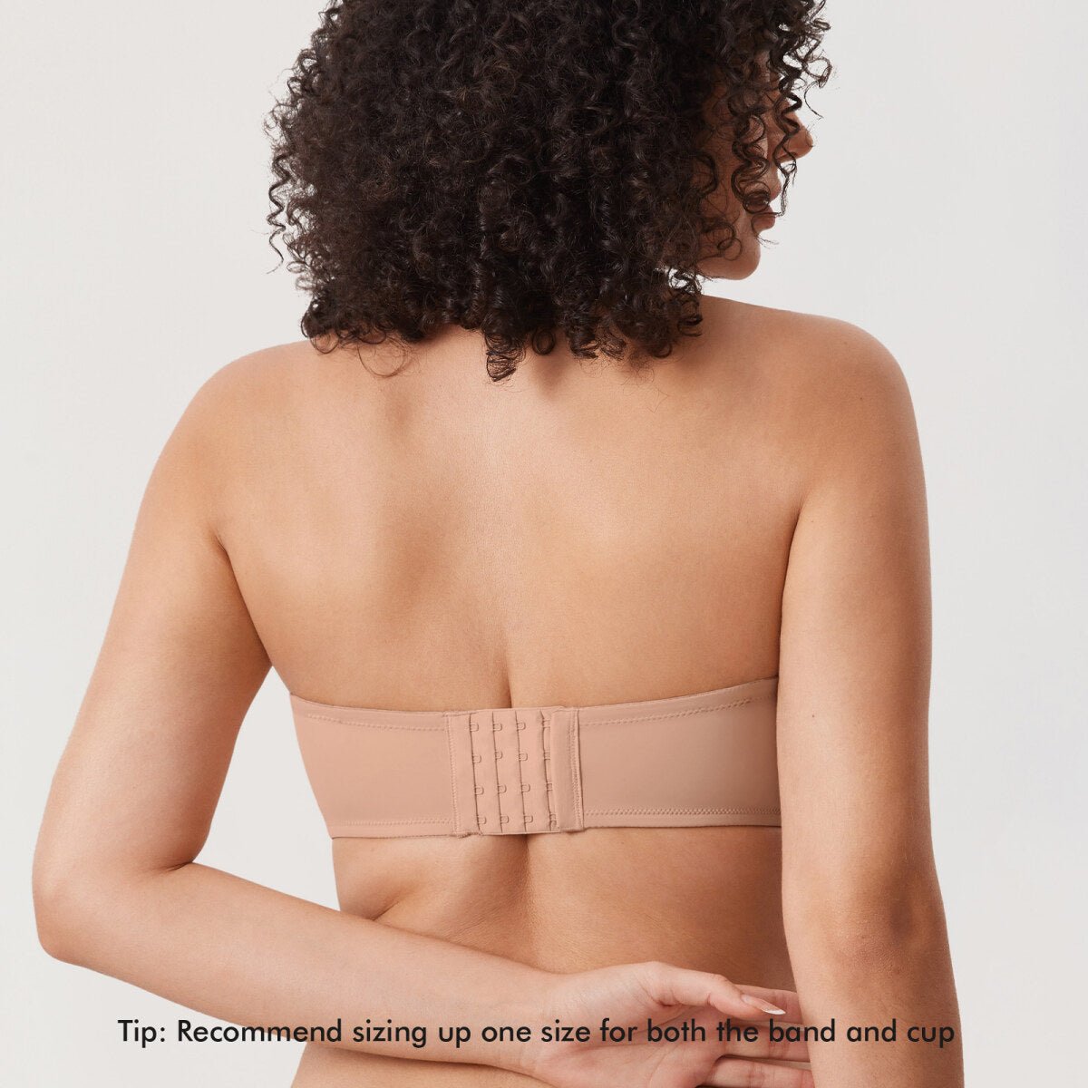 Confishape Strapless Full Coverage Plus Size Underwire Bra