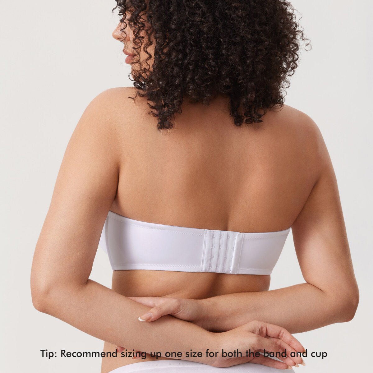 Confishape Strapless Full Coverage Plus Size Underwire Bra