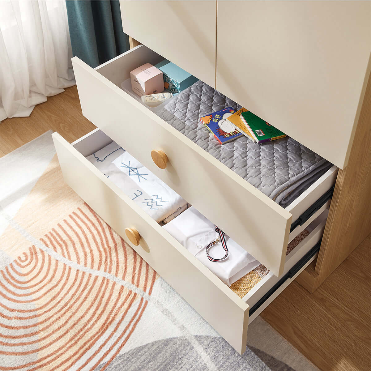 contemporary double door kids wardrobe all 5