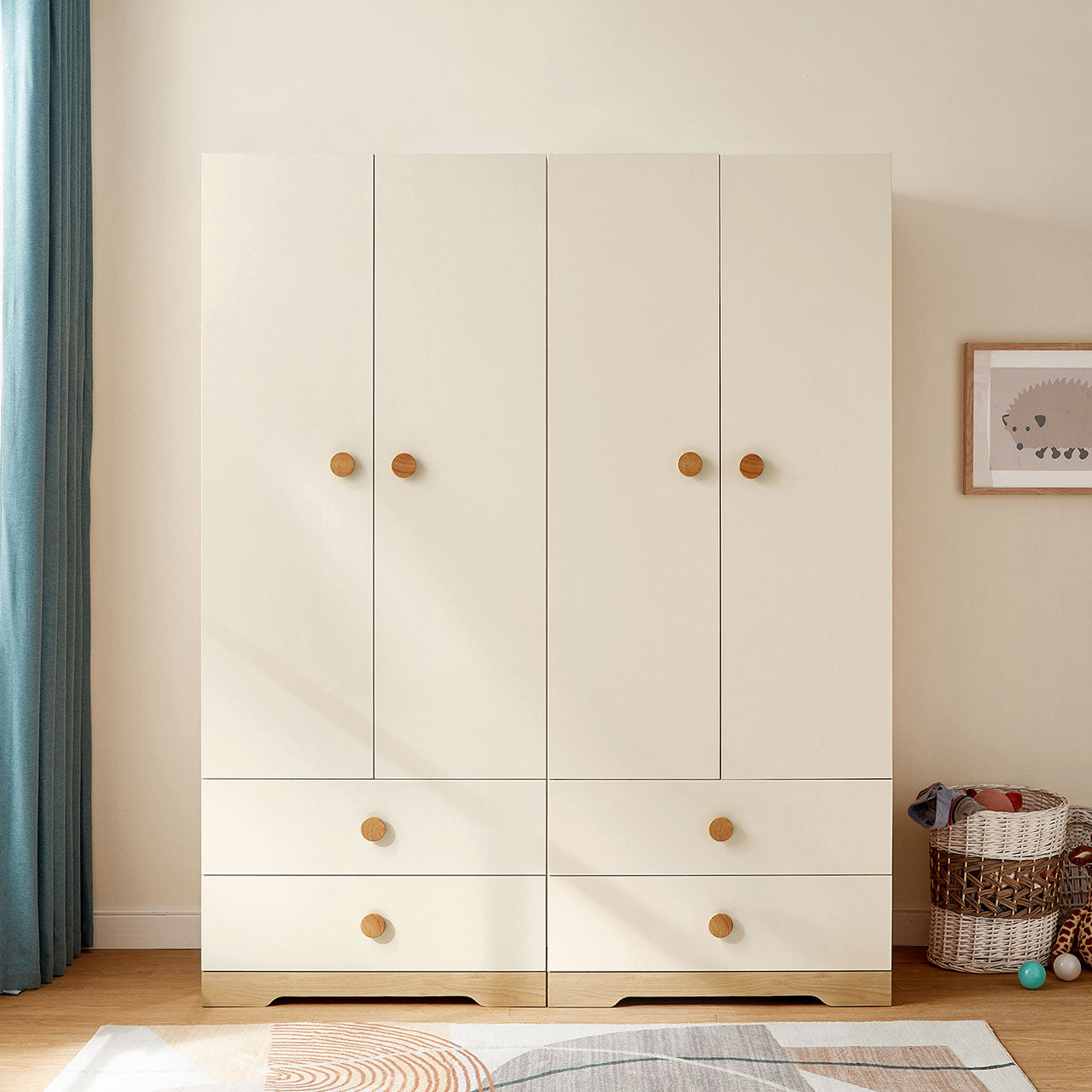 contemporary double door kids wardrobe all 6