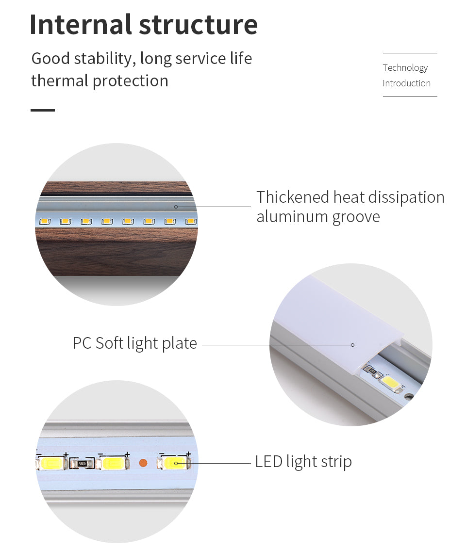 contemporary solid wood and brass pendant light 1.1m walnut all 14