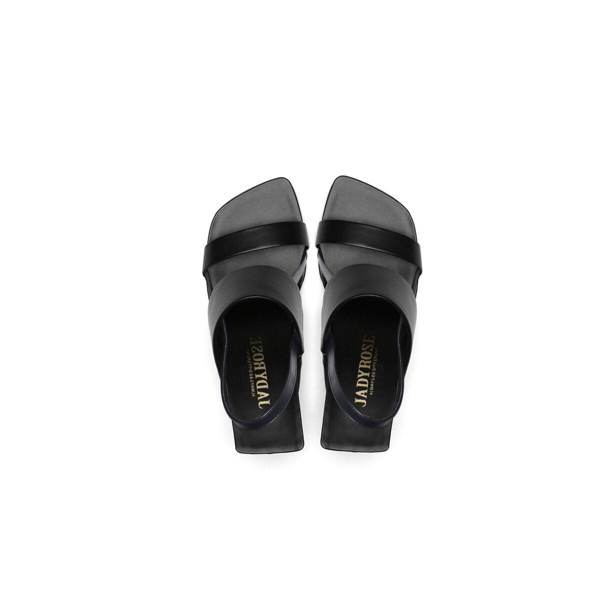 Contour Strap Slingback Sandals with Geometric Heel
