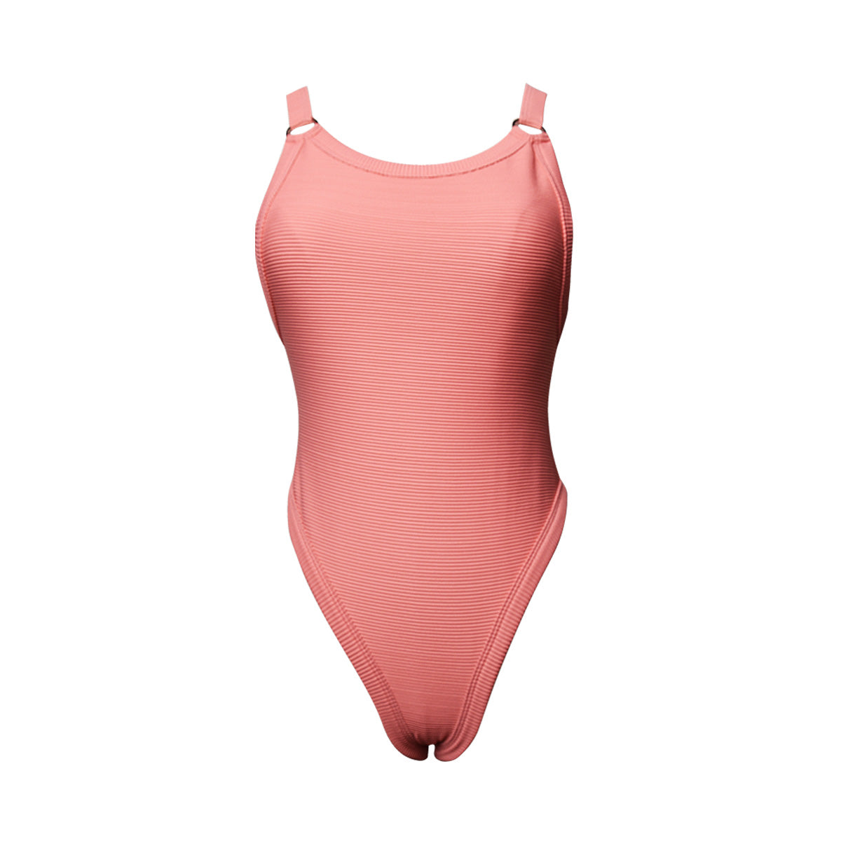 coral french cut hip lifting one piece all coral 4