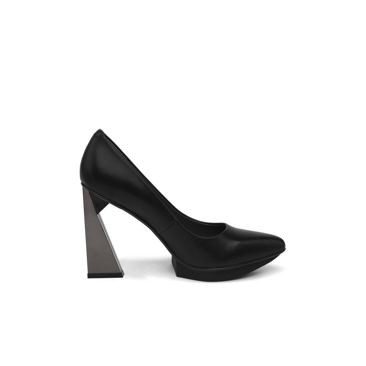 corporate pointed toe pumps all black 3