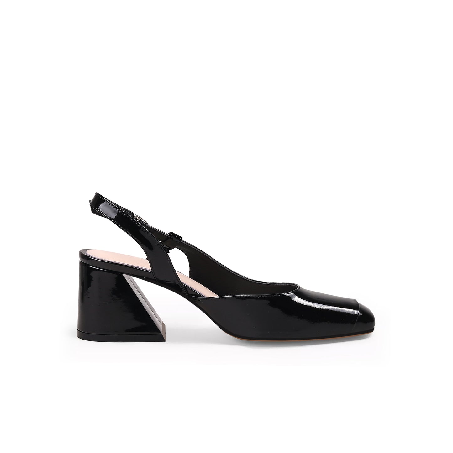 corporate slingback block heels all black 3