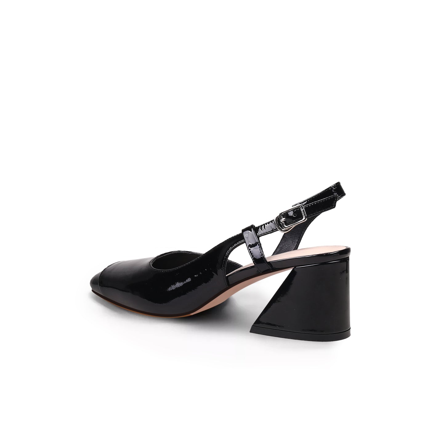 corporate slingback block heels all black 4