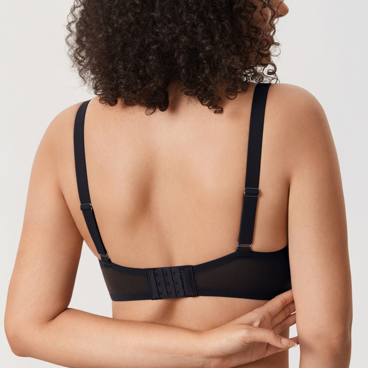 Cosnufy Sheer Mesh Balconette Bra