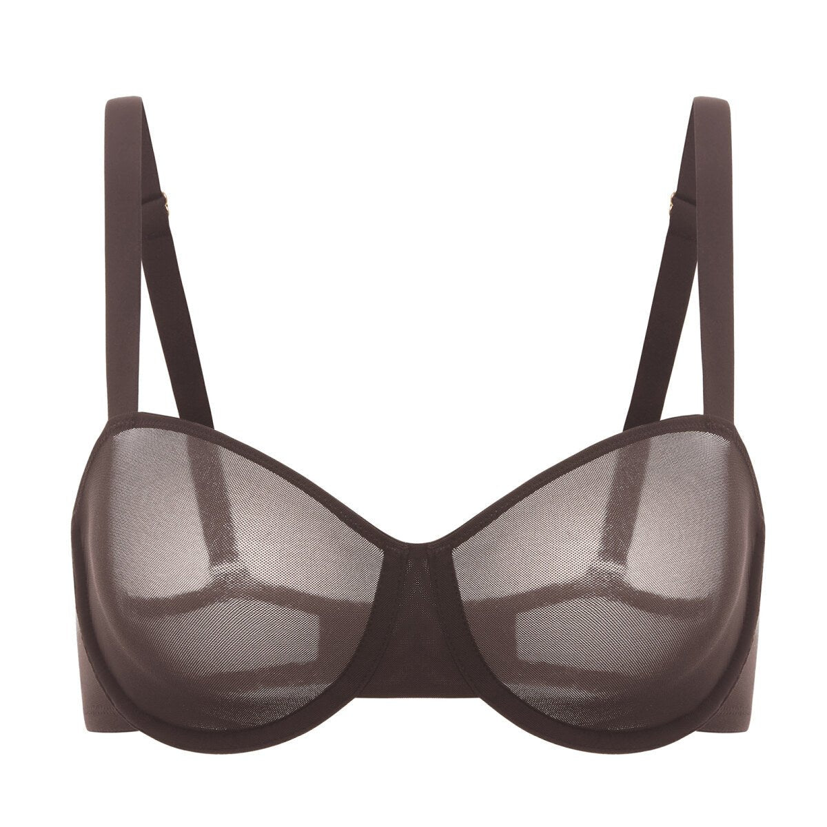 Cosnufy Sheer Mesh Balconette Bra