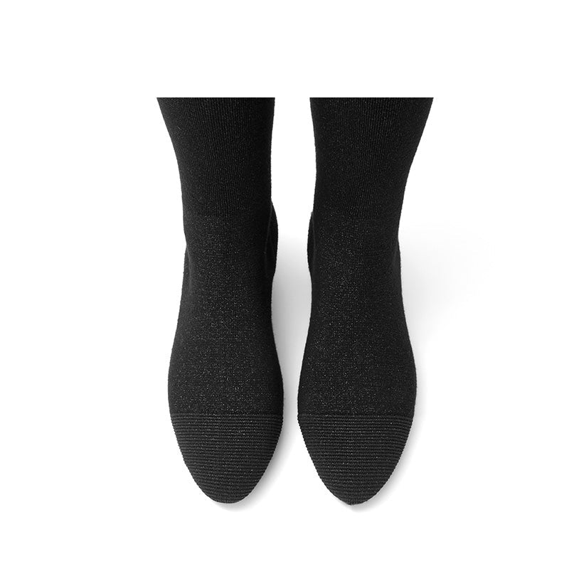 Country Low Heel Stretch Over the Knee Boots - 0cm