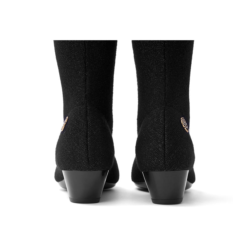 Country Low Heel Stretch Over the Knee Boots - 0cm