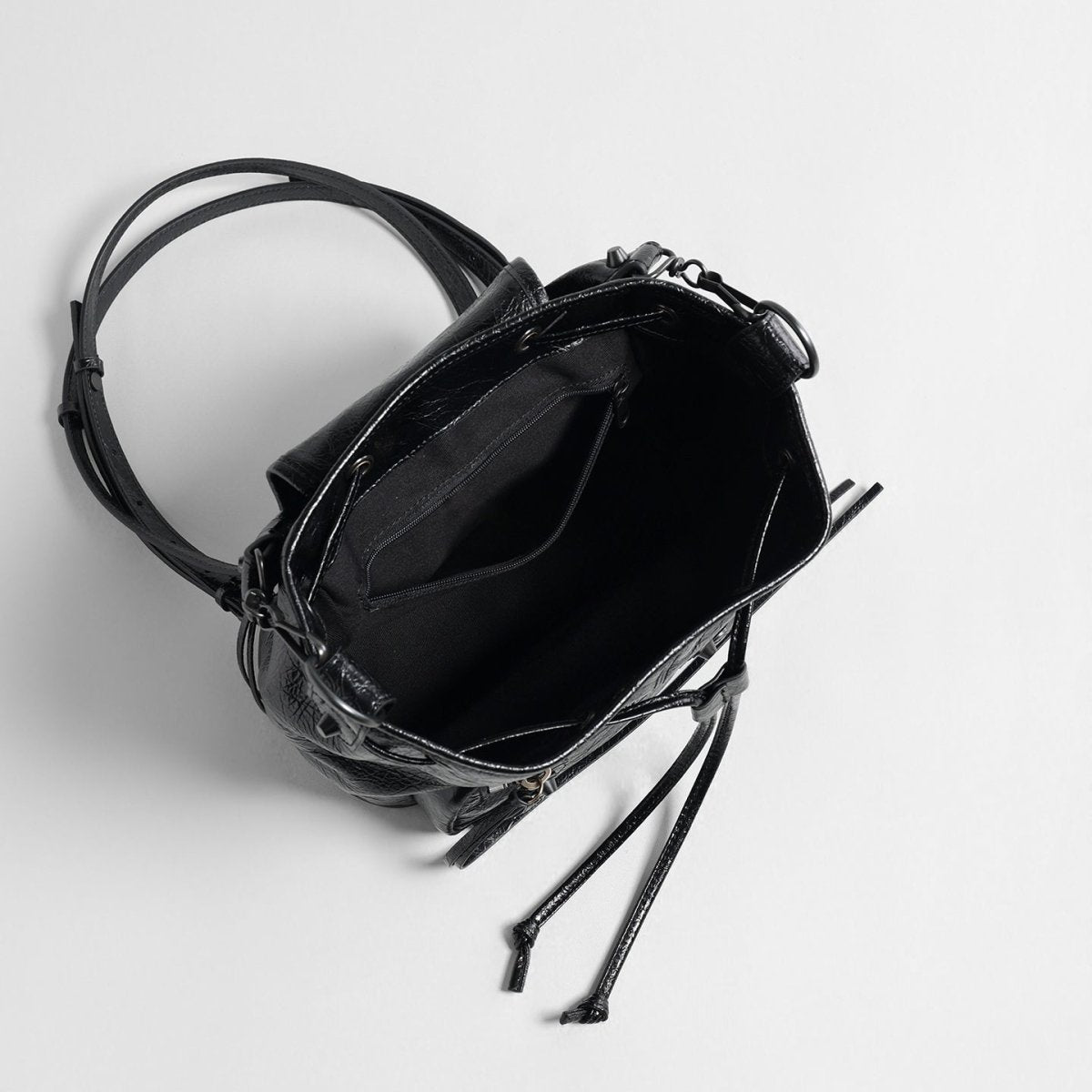 Crinkled Oil-Wax Leather Biker Backpack – Convertible Leather Bag