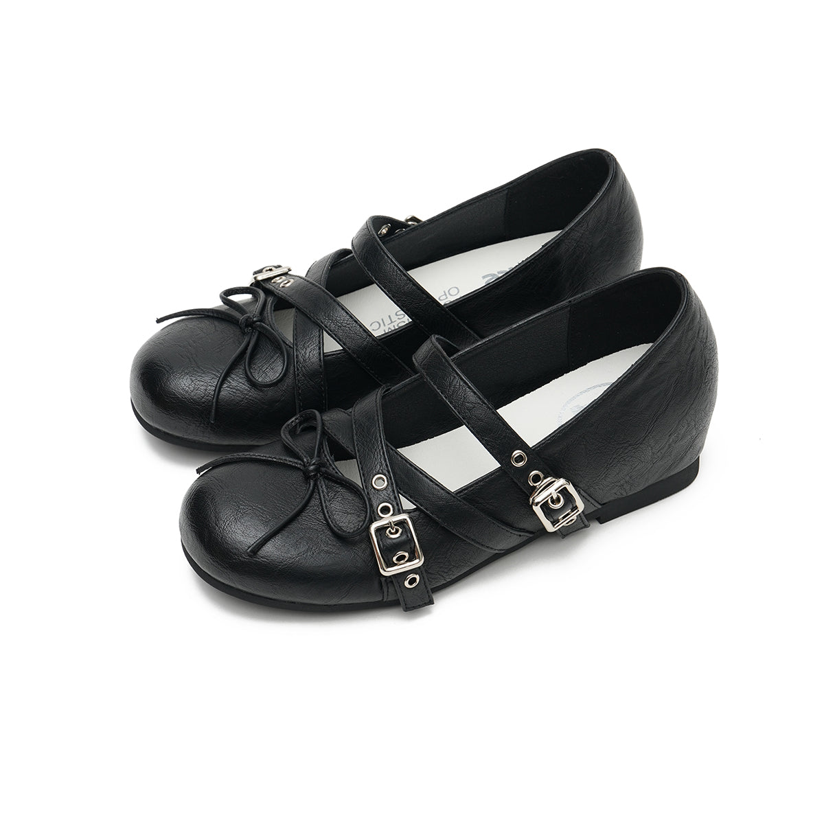 Crisscross Buckle Strap Mary Jane Wedge Flats