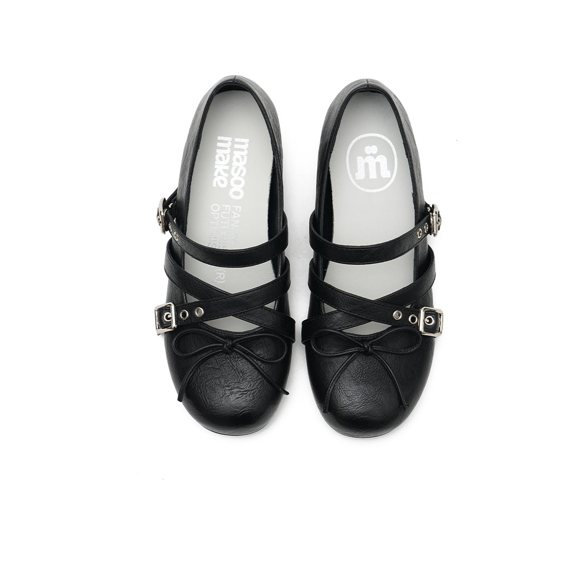 Crisscross Buckle Strap Mary Jane Wedge Flats
