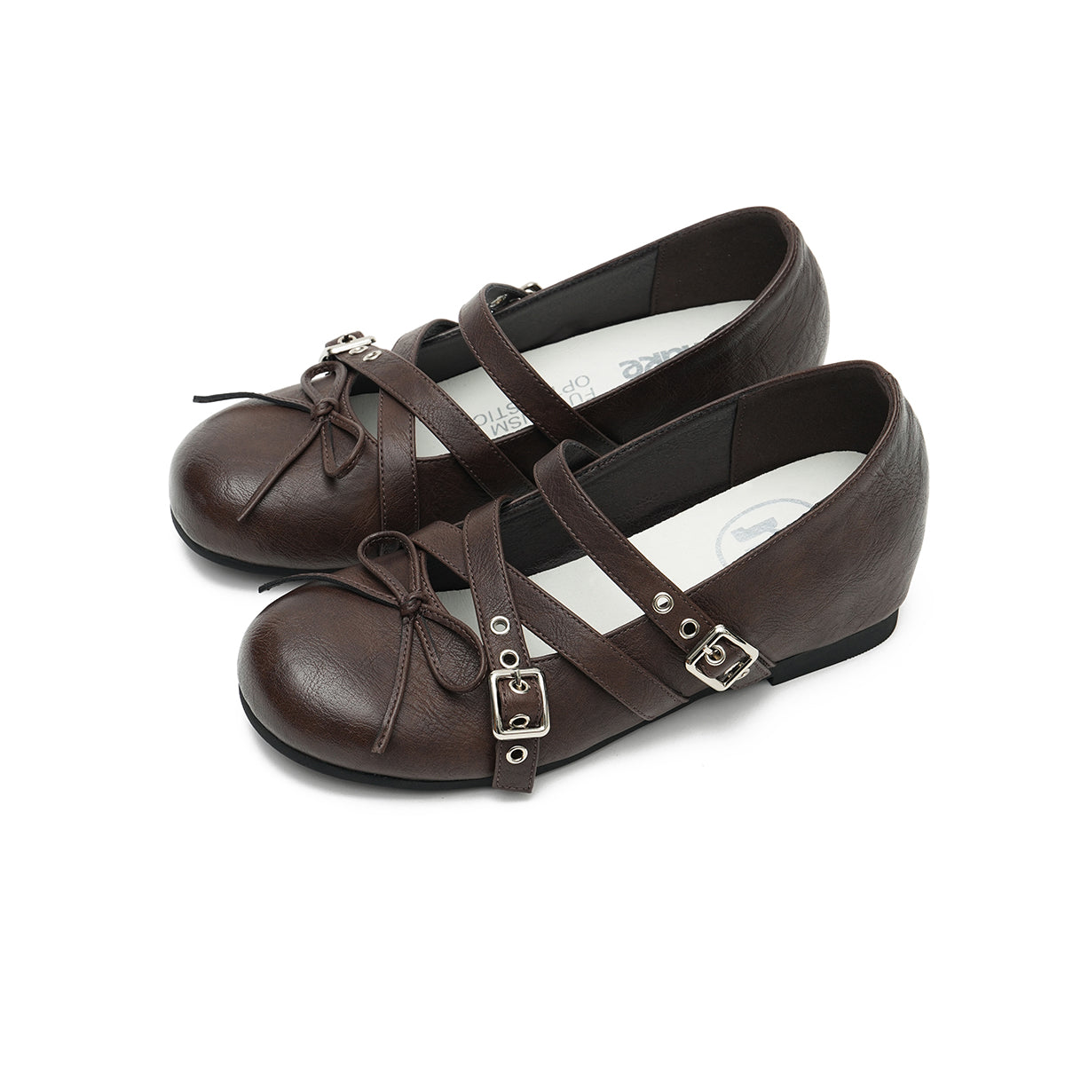 Crisscross Buckle Strap Mary Jane Wedge Flats