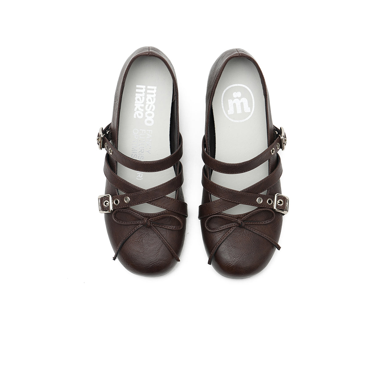 Crisscross Buckle Strap Mary Jane Wedge Flats